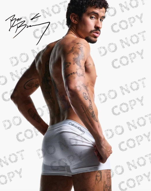 BAD BUNNY SIGNED AUTOGRAPHED CALVIN KLEIN POSTER SHIRTLESS PHOTO OR 3" STICKER - Image 3 of 4