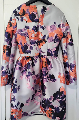 Asos True Violent Purple Long Sleeve Floral Dress Size XS S US 2 | eBay