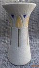 ROSEVILLE MOSTIQUE GRAY 1916 ARTS AND CRAFTS YELLOW TULIP ARROWHEAD VASE 164-10