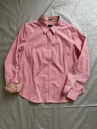 Talbots / Women / Top / Shirt / Petite 12P / Pink & White Striped /