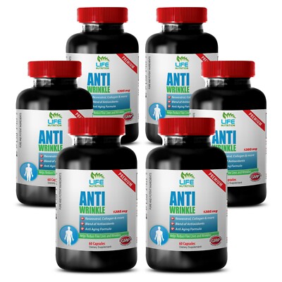 Super Antioxidants Pills  - Anti-Wrinkle 1400mg - L-Glycine 6B - 360 Capsules