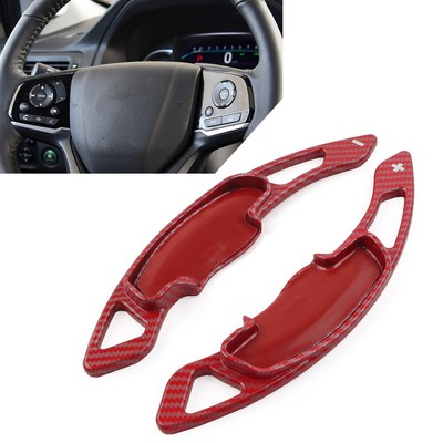 2x Steering Wheel Paddle Shifter Extension For Honda Accord Civic CR-V Pilot Red