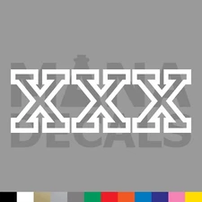 XXX Vinyl Die Cut Decal Sticker - Straight Edge Drug Free Hardcore Punk Rock