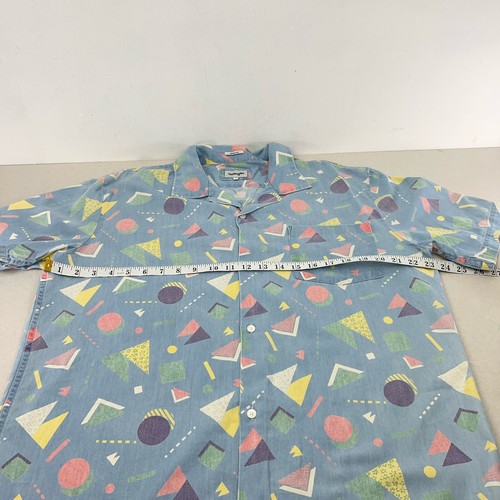 Wrangler kurzärmliges Resorthemd mit Knopfleiste Herren Größe Large blau Regular - Bild 11 von 13