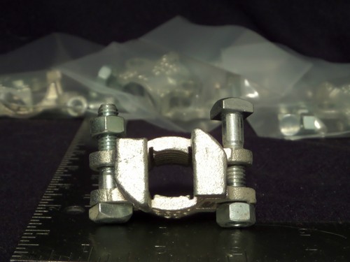 Boss Dixon V&C 2-Bolt Type B4 Plated Iron Clamp 1/2" & 15/16" - 1-1/16" ((#D292) - Picture 2 of 6