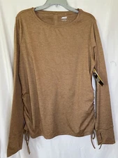NWT Avia Women's Performance Long Sleeve Tee Shirt Top Runched U pick