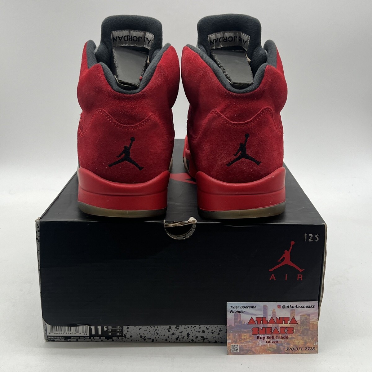 Size 11.5 - Air Jordan 5 Retro Red Suede (136027-602