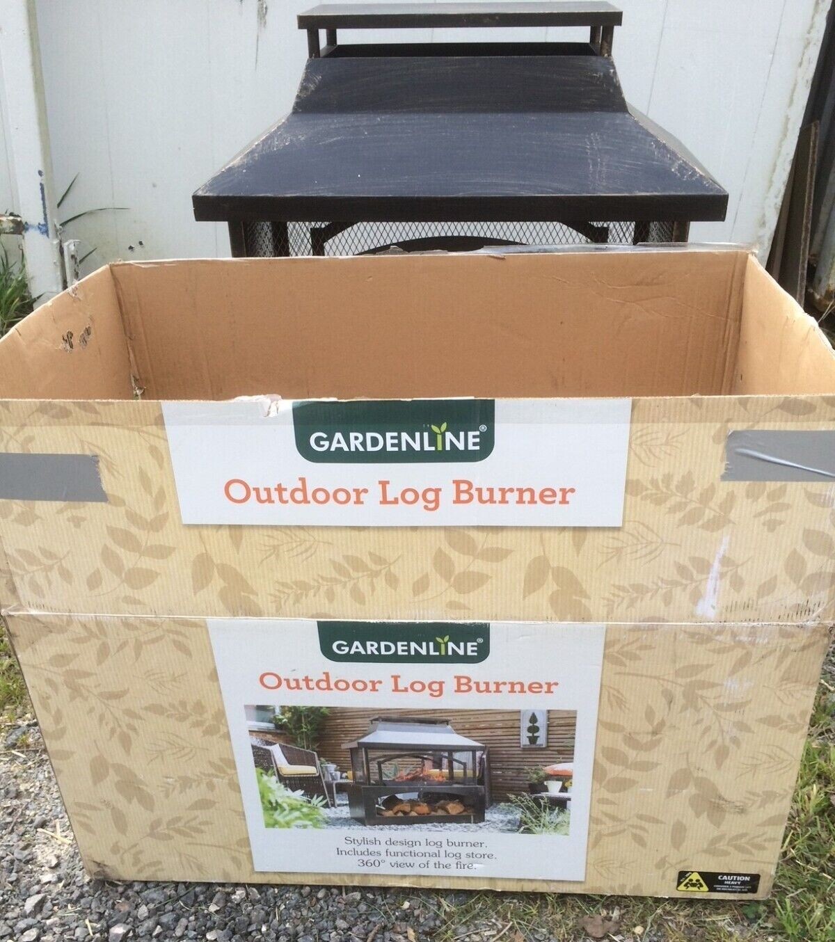 Gardenline Outdoor Log Burner - great condition (Yorkshire) | eBay