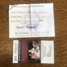 Rare Charlie Manuel Signed Autographed 1969 Seattle Pilots Envelope JSA