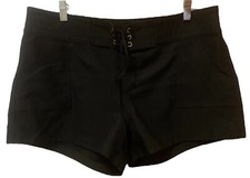 LA BLANCA Board Shorts Women  s High Rise Swim Cover Black Size Large