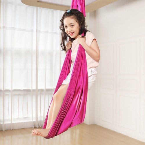 Columpio para niños hamaca interior yoga terapia niños autismo 280x150cm DE - Imagen 79 de 88