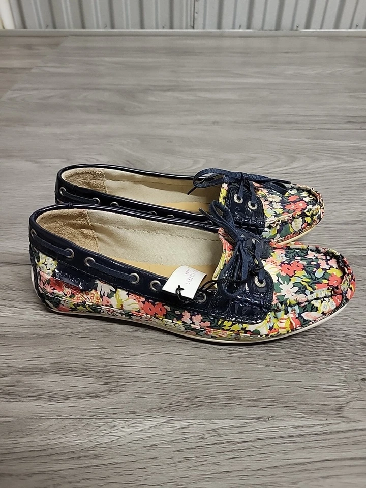 Ladies Sebago Bala Liberty Moccasins Boat Shoes. Floral Print. UK 3.5 W slip on - Image 4 of 4