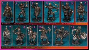 Battle of ICE Metal collectible soldiers 40mm Landrin 2007 Egg toys #402 #403