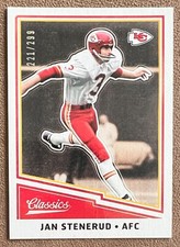 Jan Stenerud 2017 Panini Classics Red Back #168 /299 Kansas City Chiefs Parallel