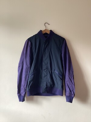PS Paul Smith Jacket Mens Medium Blue Bomber Lined Zip Up