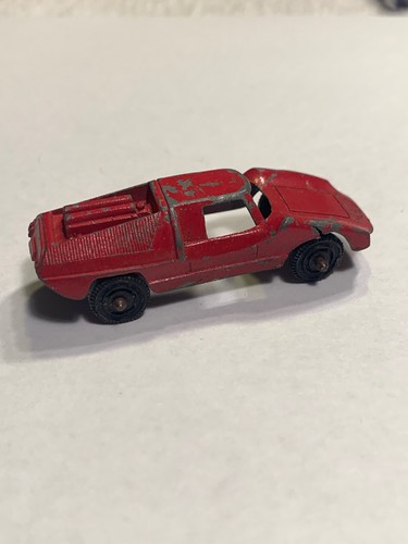 Vintage TootsieToy Fiat Abarth Toy Car Red 2 1/2" Long USA Free Shipping #4A - Picture 6 of 10
