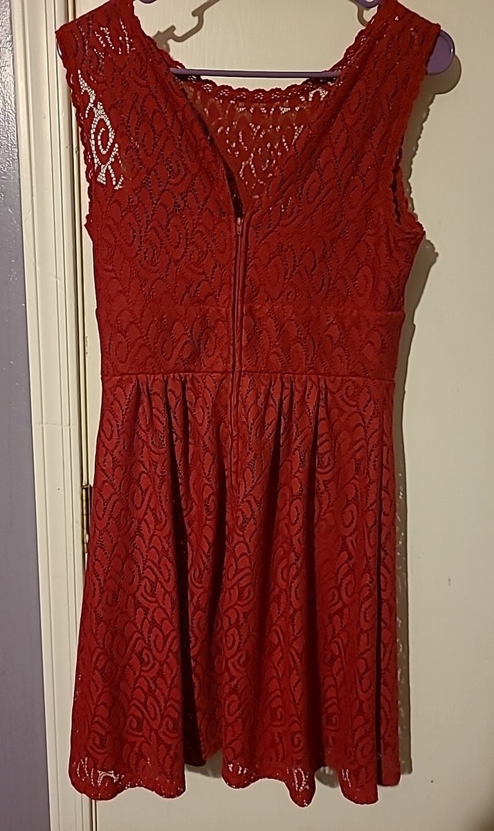 Red Dress Barn Women Size 8 Lace Dress | eBay