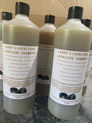 Larry's LOCKS & BRAIDS GROWTH JUMBO SIZE Shampoo No Parabene No Sulfates VEGAN