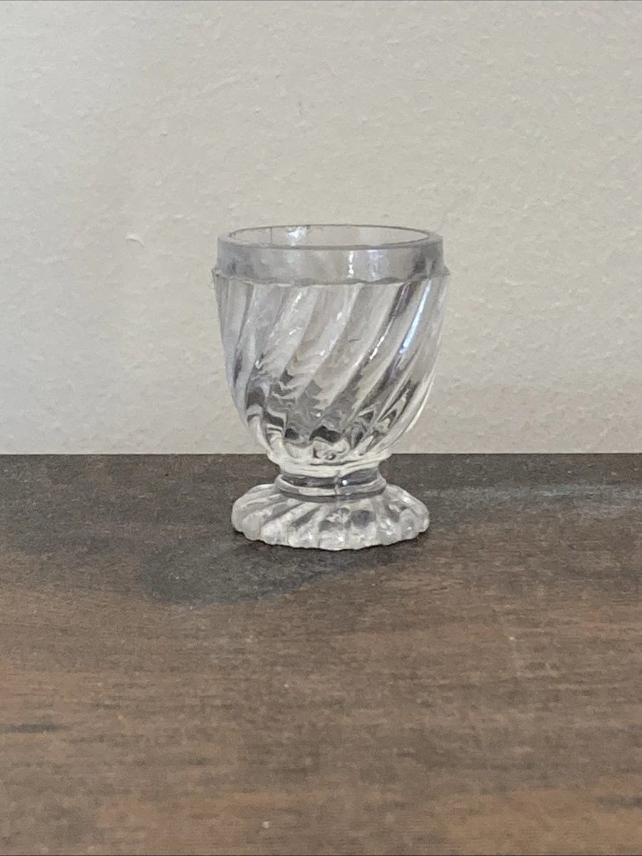 3 Verres De Dinette Ancienne Portieux - 4,2 Cm De Haut - 2 Modèles - Bon état