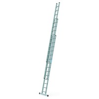 Zarges Everest 3DE Schiebeleiter 3X14 Sprossen Ausziehleiter Anlegeleiter Alu
