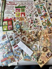 Vintage Christmas Scrapbooking Stickers  3D Embellishments Lot Ephemera Craft