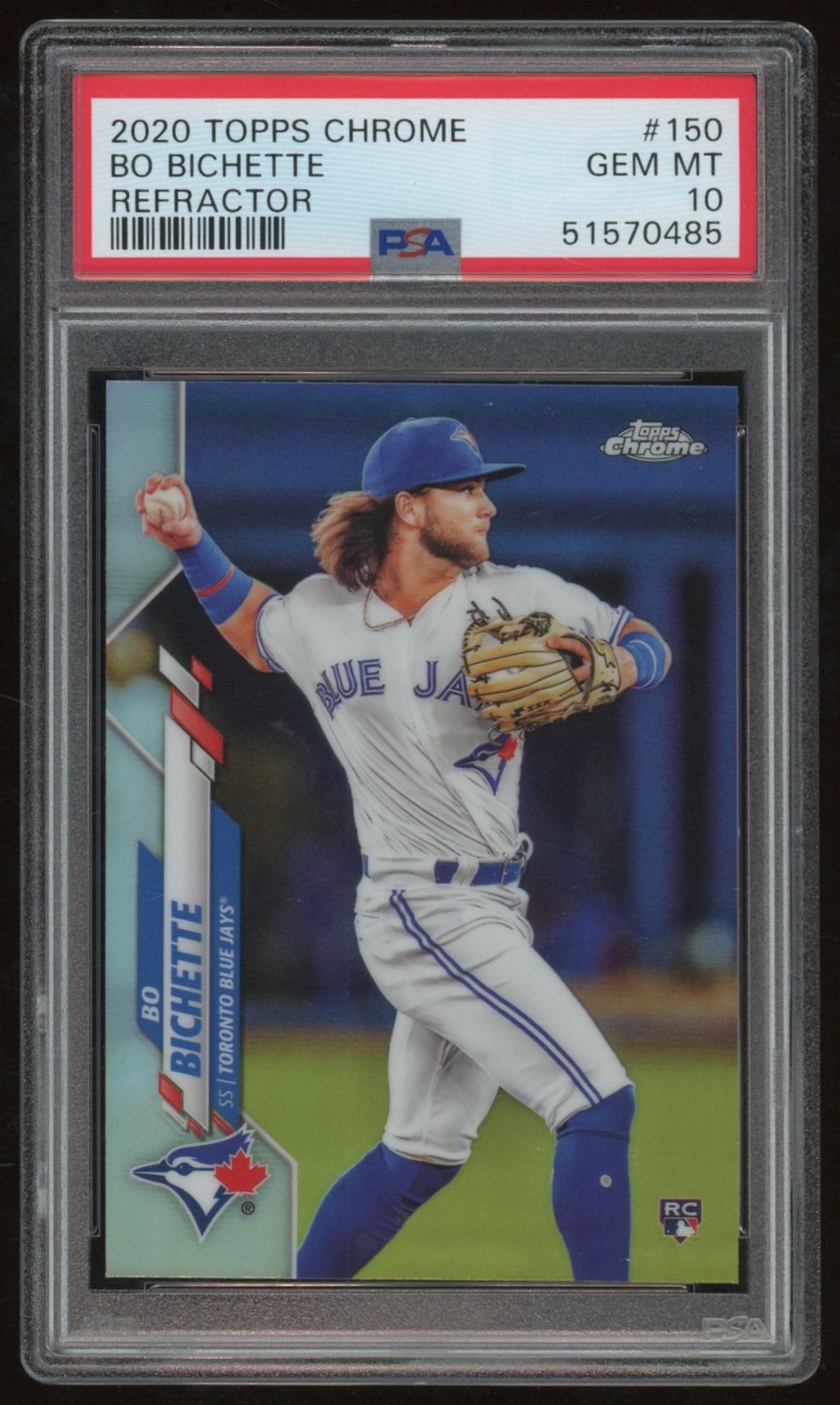 BO BICHETTE 2020 TOPPS CHROME REFRACTOR #150 RC PSA 10