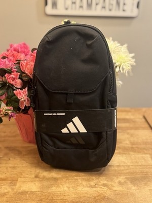 Adidas Essentials Sling Crossbody Bag Black Adjustable Strap New