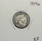 1914 D Barber Dime, 90% Silver, Extremely Fine, Very Nice Condition! 🔥🔥