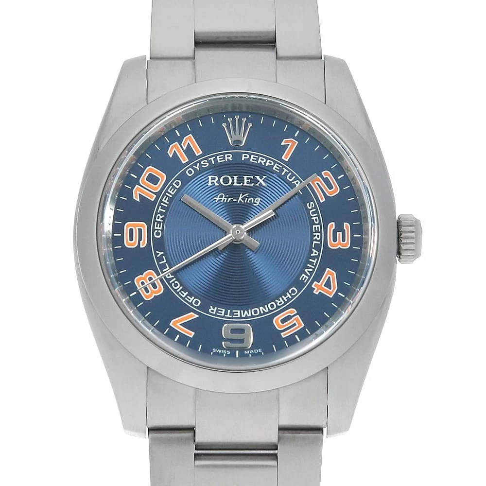 Rolex — ROLEX Air king 114200 blue Concentric arabian M Number second hand mens