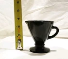 STUNNING! HTF ! Hazel Atlas Ovide Black Depression Glass Creamer Vintage 1930s