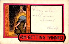 Spanking - Unusual Vintage Postcard - Corporal Punishment j/26 BI5364