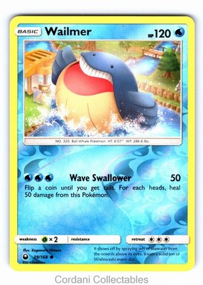Wailmer 39/168 Reverse Holo Common Himmelssturm Pokemon Near Mint