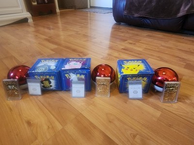 Pokemon 23 Karat Gold-Plated Trading Cards Complete Set of 6 Limited Edition