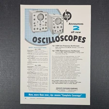 1956 HP Hewlett-Packard Oscilloscopes Vintage Print Ad Palo Alto CA Electronics