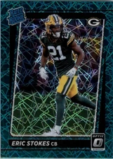 2021 Donruss Optic Teal Velocity #251 Eric Stokes RR - FB