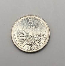 1960-France- .835 Silver 5 Francs- UnCirculated