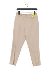 Uniqlo Women's Suit Trousers M Tan Polyester with Elastane, Viscose Dress Pants