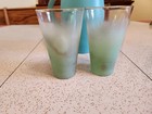 Vintage Blendo Frosted Pastel Pitcher & 6 Tumblers Set West Virginia Glass 1950s — photo 7