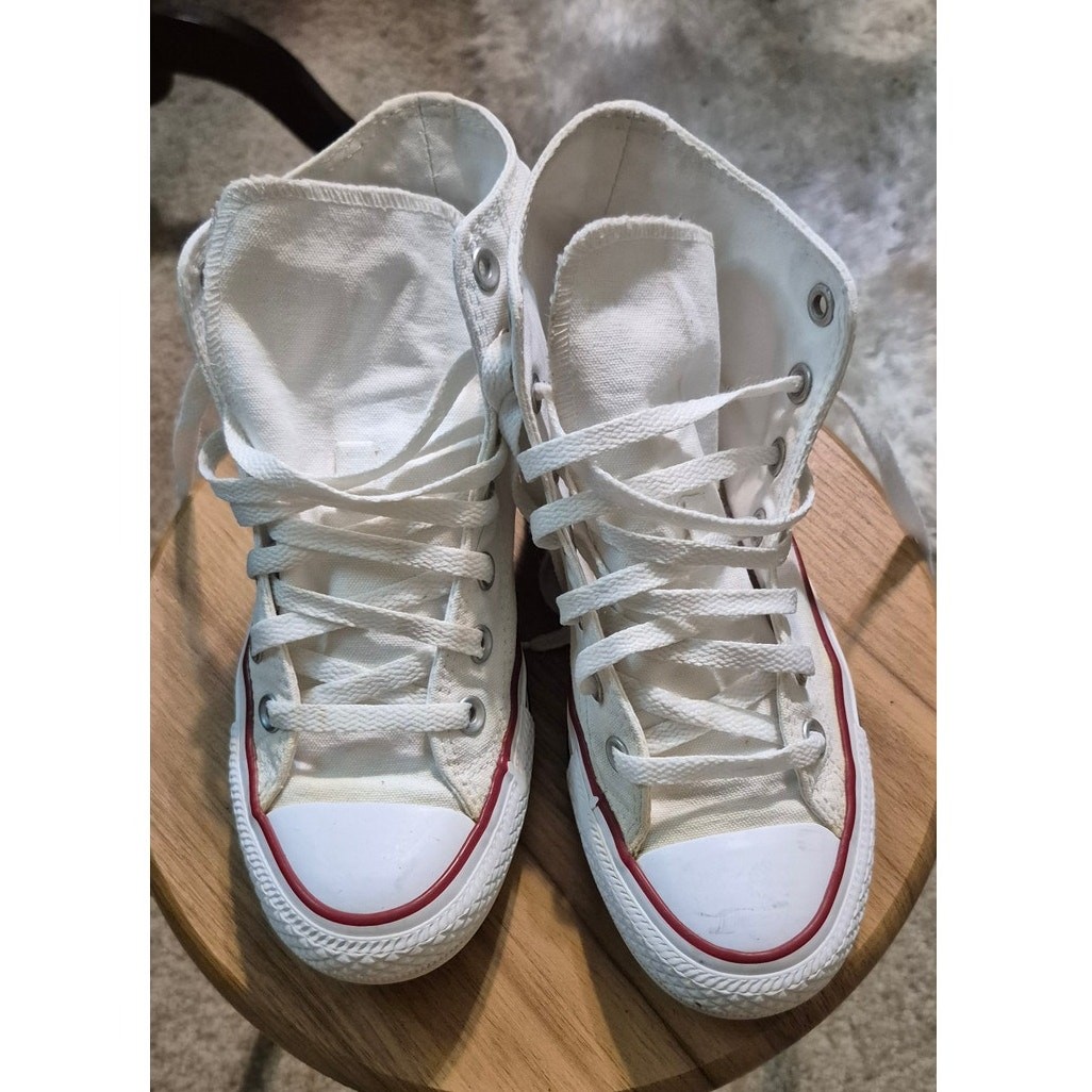 Converse All Star Chuck Taylor Hi Tops White Canvas Size Men 5 Women 7