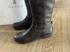 GUCCI Girls Tall Leather Boots In Brown Size EURO 31/US 13 EUC Made In Italy! — photo 2