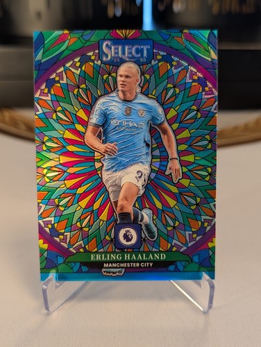 Erling Haaland #15 2024 Panini Select Premier League Stained Glass card
