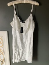 NWT INC International Concepts White Lace Slip Dress Large