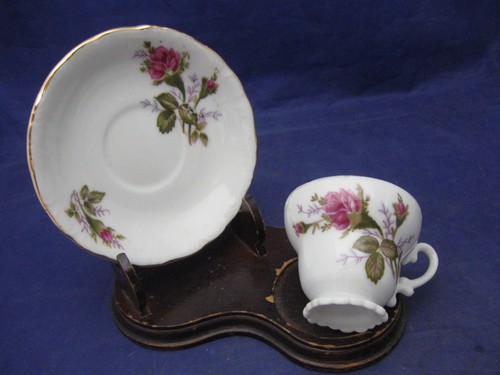 Vintage Halbtasse Teetasse & Untertasse - Japan - Rosenmotiv - Bild 2 von 9