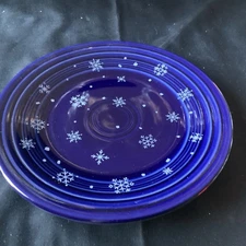One Fiesta Cobalt Snowflake 9” Lunch  Plate Betty Crocker Multiple Available
