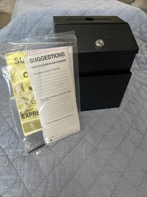 PYRAMID TECH Steel Suggestion/Key Drop Box Black - MISSING KEY - NEW