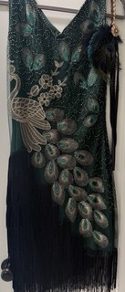 1920’s Style Peacock Sequin Dress With Headpiece