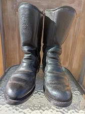 Chippewa Black Leather Mens Motorcycle Boots