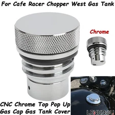 1 Kuryakyn Chrome Top Pop Up Fuel Tank Gas Cap Cover For Chopper Tank Cafe Racer
