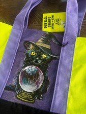 Hand Painted Trader Joe’s Mini Tote Bag "The Witch" Canvas