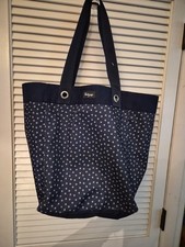 Thirty one blue polka dot tote bag